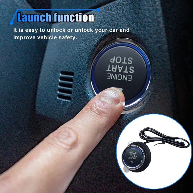 BDZMC Car Push Engine Start Button Kit, Upgrade Push to Start Ignition Kit, Smart Keyless Go System for Most DC12V Cars - Image 5